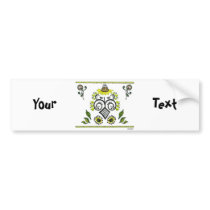 Sunflower Folk Pattern by Alexandra Cook Bumper Stickers