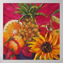Sunflower & Fruit Fine Art Poster