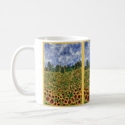 Sunflower Galaxy Coffee Mugs