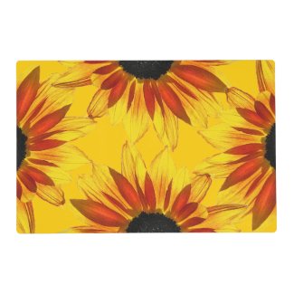 Sunflower Garden Abstract Laminated Placemat