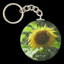 Sunflower Gardening Keychain keychains