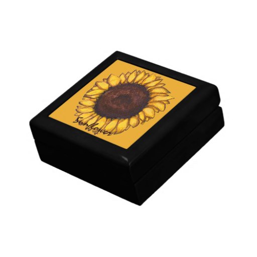 Sunflower Gift Box Custom Sunflower Jewelry Box Zazzle