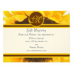 Sunflower Gift Registry Wedding Insert Card Personalized Invites