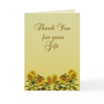 Sunflower Gift Thank You cards