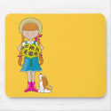 Sunflower Girl mousepads by mariabellimages Sunflower Girl mousepads