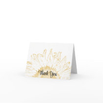 Sunflower Graphic Bridesmaid Thank You Note Card