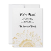 Sunflower Graphic Change of Address Announcement