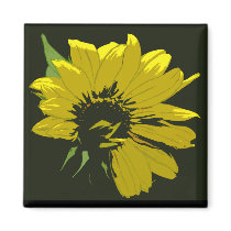 Sunflower Graphic Magnet
