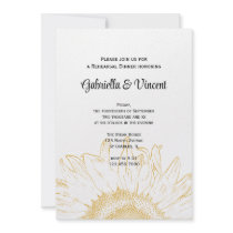 Sunflower Graphic Rehearsal Dinner Invitation