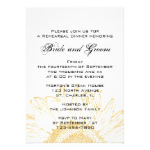 Sunflower Graphic Rehearsal Dinner Invitation