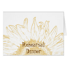 Sunflower Graphic Rehearsal Dinner Invitation Card