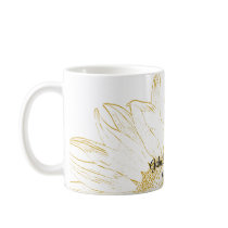 Sunflower Graphic Wedding Coffee Mug