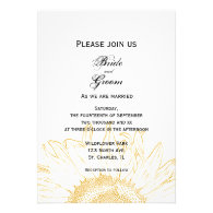 Sunflower Graphic Wedding Invitation