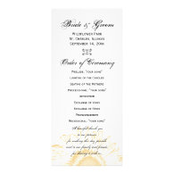 Sunflower Graphic Wedding Program Rack Cards