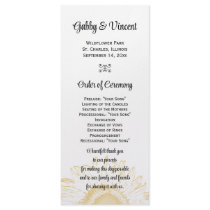 Sunflower Graphic Wedding Program Rack Cards