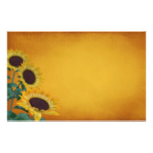 Sunflower Grunge Stationery