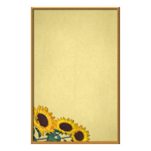 Sunflower Grunge Stationery