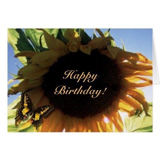 Sunflower, Happy Birthday! Card Zazzle