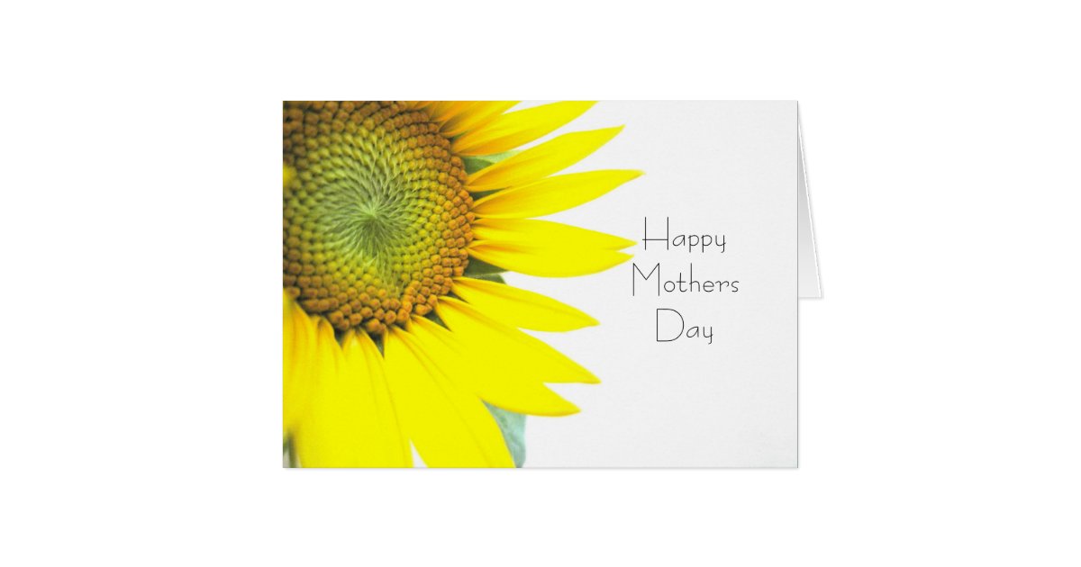 Sunflower Happy Mothers Day Card Zazzle