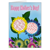 Sunflower Happy Mother's Day Photo Frame Card