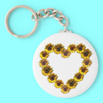 Sunflower Heart keychains by Artists4God Sunflower Heart keychains