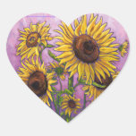 Sunflower Heart Sticker