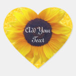 Sunflower Heart Stickers