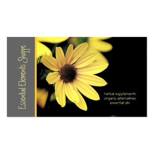Sunflower Herbalist Business Card (front side)