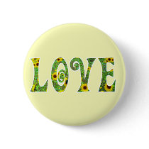 Sunflower Hippy Love buttons