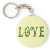 Sunflower Hippy Love Key Chains
