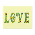 Sunflower Hippy Love postcards