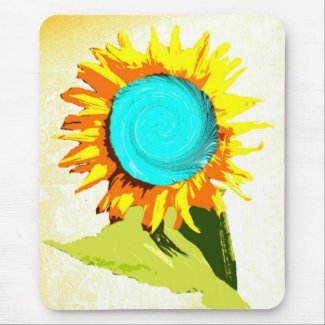Sunflower Hypnosis Mouse Pad
