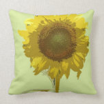 Sunflower in Digital Art Pillow