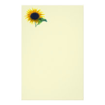 Sunflower In Full Bloom Customized Stationery