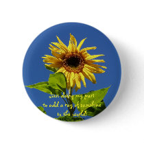 Sunflower in the blue sky buttons