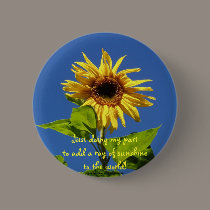 Sunflower in the blue sky buttons