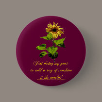 Sunflower in the blue sky buttons