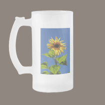 sunflower in the blue sky mugs