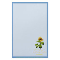 Sunflower in the blue sky stationery