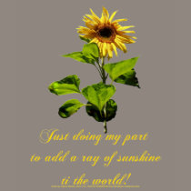 Sunflower in the blue sky t-shirts