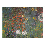 Sunflower in the garden Gustav Klimt art nouveau Postcard