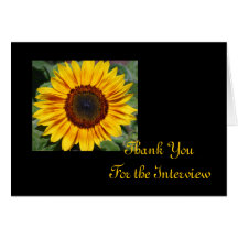 Sunflower Interview Thank You Card
