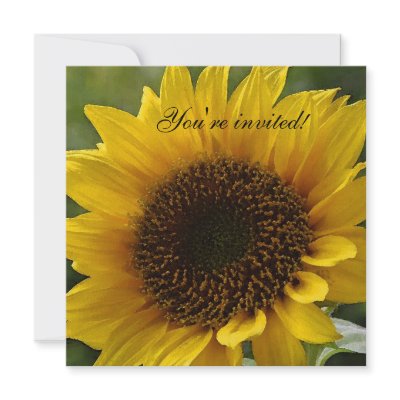 Sunflower invitation