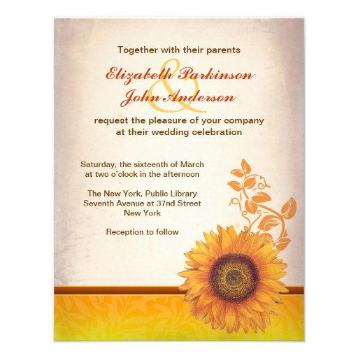 sunflower invitation