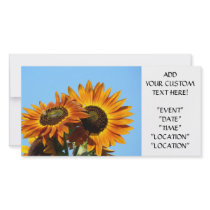 SUNFLOWER Invitation Cards Party Invitations Event photo cards