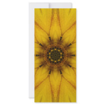 sunflower kaleidoscope full color rack card