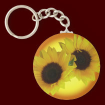 Sunflower Key Chains Cheerful Yellow Flower Gifts keychains