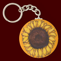 Sunflower Key Chains Cheerful Yellow Flower Gifts keychains
