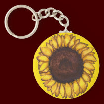 Sunflower Key Chains Cheerful Yellow Flower Gifts keychains