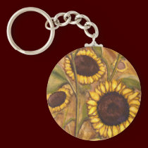 Sunflower Key Chains Cheerful Yellow Flower Gifts keychains